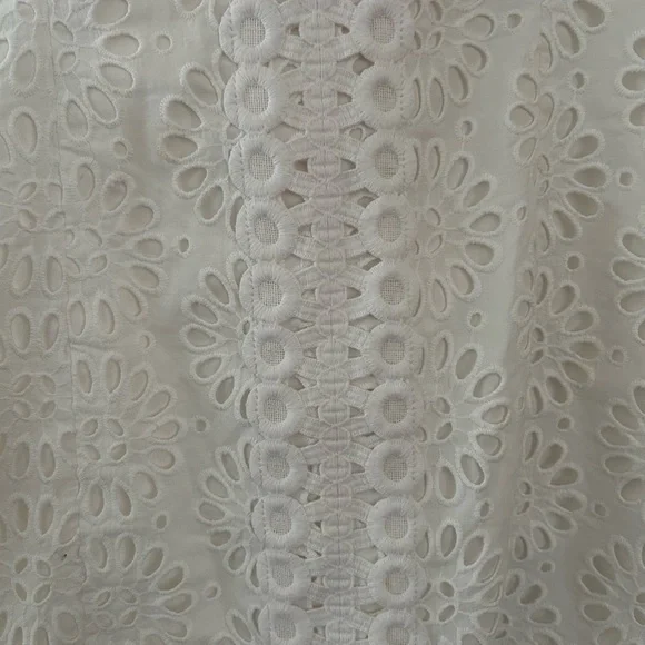 Lilly Pulitzer White Pinwheel Eyelet Shelli Cotton Dress Size 8 - Picture 5 of 10